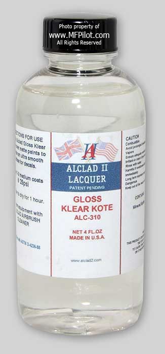 GLOSS KLEAR KOTE   4 oz. Alclad Airbrush Lacquer #310  