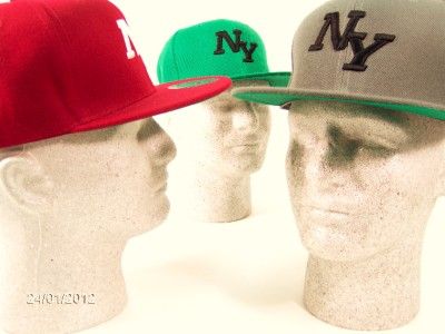 NY Snapback New York Cap PLAIN Hat NEW Retro Adjustable Vintage Blue 