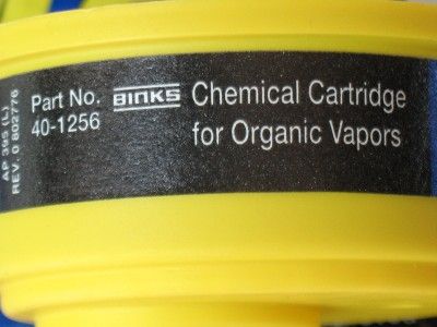 BINKS CHEMICAL RESPIRATOR CARTRIDGES/ SPRAY MATE FITS THE MSA MASKS 