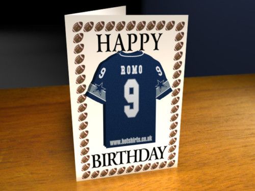 DALLAS COWBOYS NFL BIRTHDAY CARD   PERSONALISE   