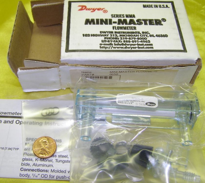 DWYER SERIES MMA MINI MASTER FLOWMETER 0650  