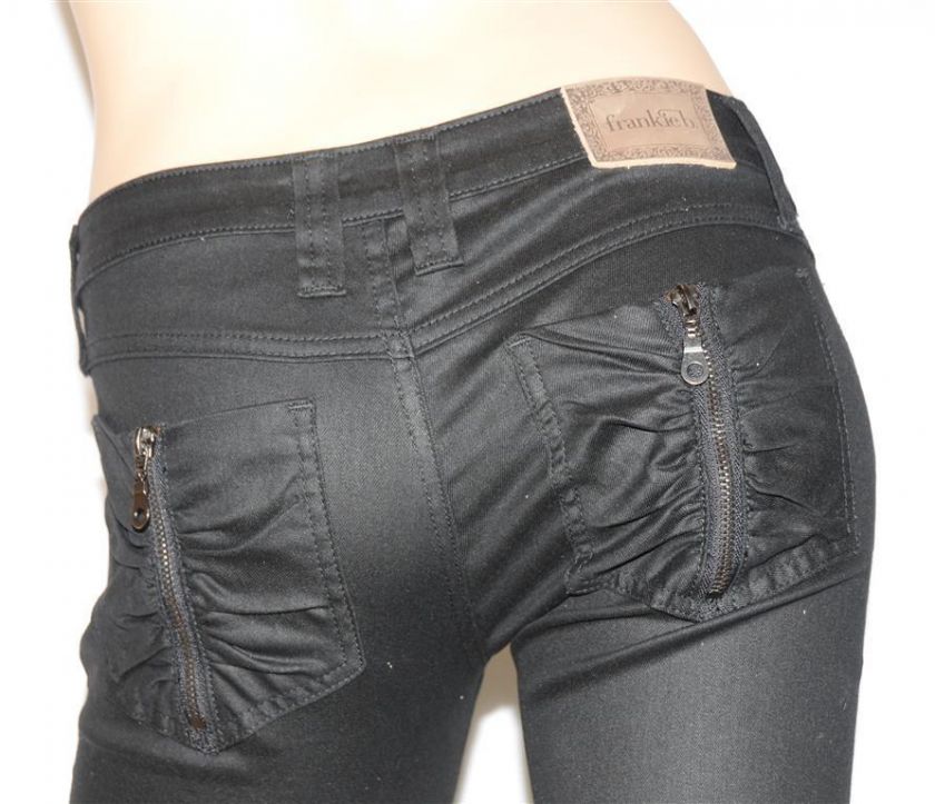 Frankie B Zip It Legging Black   Gold Jeans  