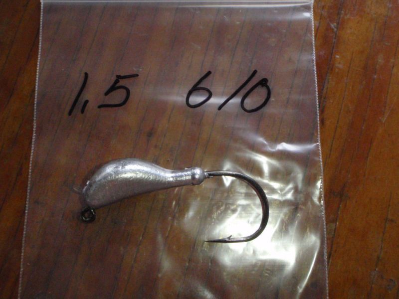 15 1.5oz Banana Jigs on Mustad 32786 BLN 6/0 Hooks  