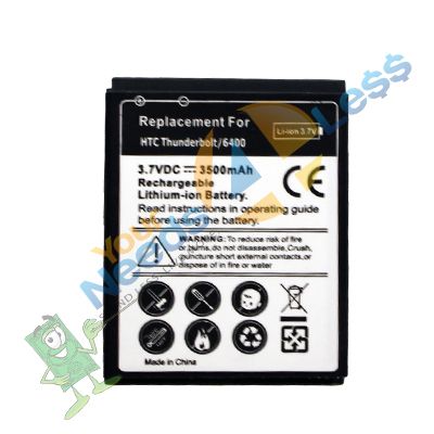 NEW 3500mAh extended battery HTC ThunderBolt 6400 + Back Cover 