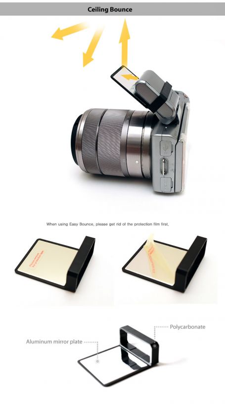 NEW LIMs Easy Bounce Flash Diffuser for SONY HVL F7S NEX 3 NEX C3 NEX 