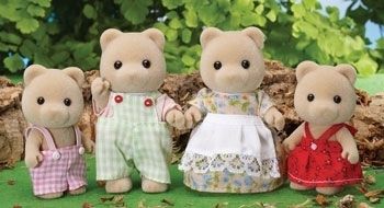 Sylvanian Family Honey Bear Whole Family Figure Set  