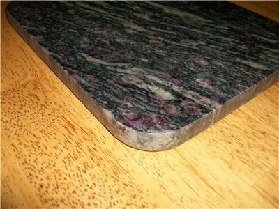   BLACK WHITE PURPLE EXOTIC STONE SUSHI SERVING TRAY 10 X 12  