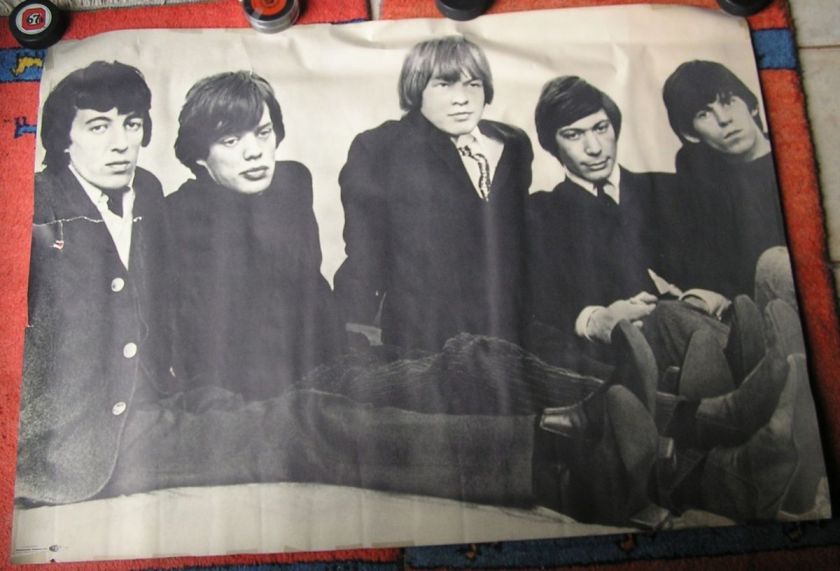   VINTAGE 1967 LARGE POSTER MICK JAGGER BRIAN JONES PERSONALITY NY