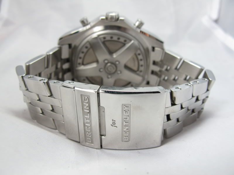 BREITLING BENTLEY 6.75 STAINLESS STEEL ON BRACELET & LEATHER BOX 