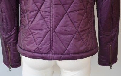 NWT BURBERRY BRIT MENS QUILTED PLUM WOOL COLLAR PUFFER JACKET~LARGE 