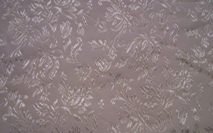 Fabric Vintage White Brocade 50 W 5 Yards Floral  