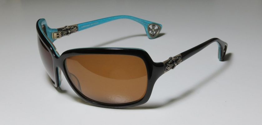 NEW CHROME HEARTS WARM LUNCH BROWN/BLUE SUNGLASS/SHADES/SUNNIES ZEISS 