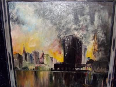 ANTIQUE~VINTAGE NEW YORK IMPRESSIONIST OIL PAINTING 60  