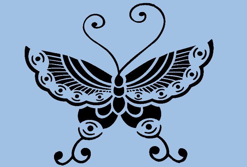 BUTTERFLY STENCIL BUTTERFLIES STENCILS DETAILED NEW  