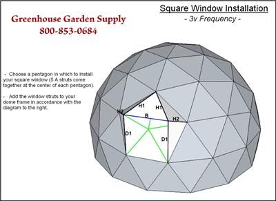 GREENHOUSE GEODESIC DOME 8 FT. With Marine Poly Cover  