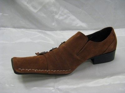 FIESSO~NEW~BROWN~SUEDE~WITH BUCKLES~SHOES~ALL SIZES  