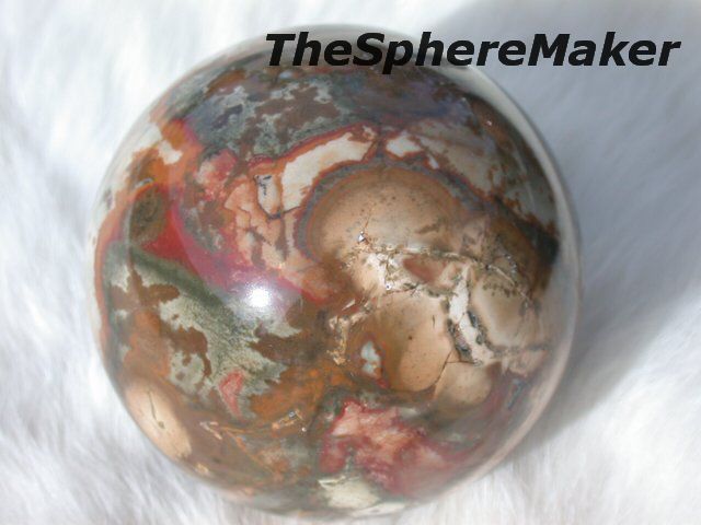 Siaz ROCKY BUTTE PICTURE JASPER SPHERE RARE BALL OREGON 2.5D 65mm 