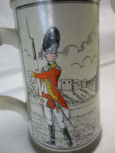 GERMAN (M/R) REVOLUTIONARY WAR LIDDED STEIN   D1  