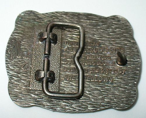 HESSTON MINI BELT BUCKLE~NATIONAL FINALS RODEO 1985~NFR  