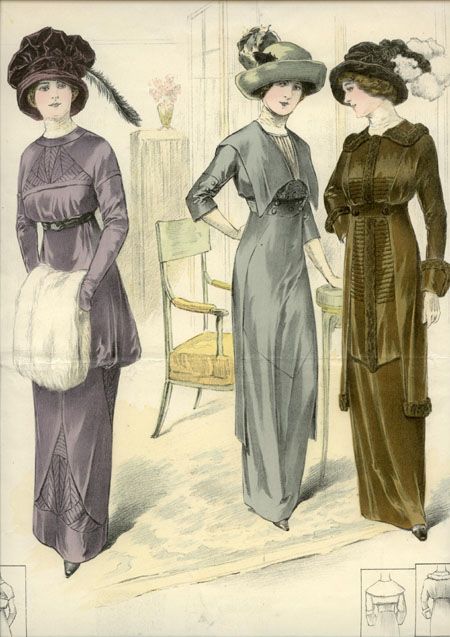 ORIGINAL 1912 prints MONITEUR DE LA MODE  