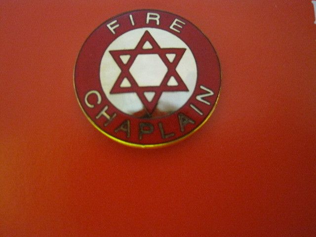 FIRE CHAPLAIN STAR OF DAVID LAPEL PIN CAP HAT TIE TACK NEW LOOK AND 