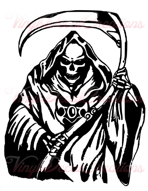 Car Vinyl Decal Sticker Grim ReaperSanta Muerte  