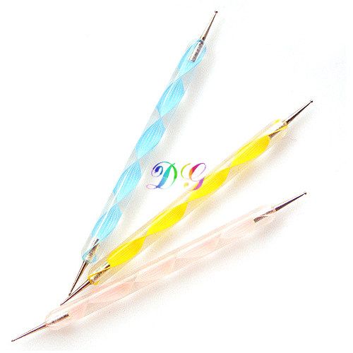 5ps 2way Nail Art Tool Dotting Painting Marbleizing Pen  