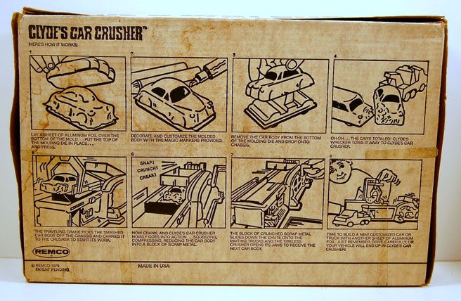 Clydes Car Crusher Molding Playset MIB Unused Remco  