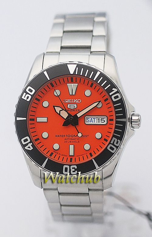 SEIKO JAPAN MADE 330Ft HOLLAND ORANGE SUBMARINER AUTOMATIC MENS WATCH 