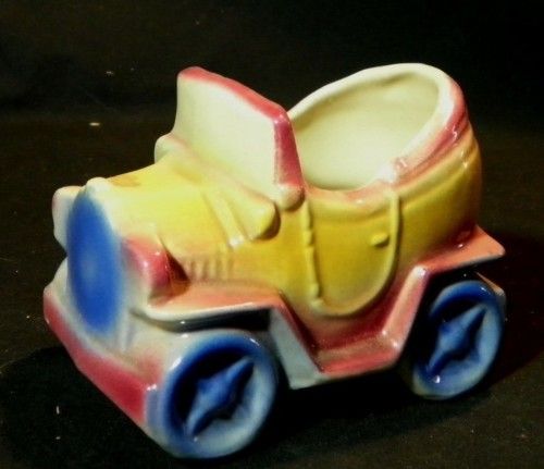 USA Pottery Ceramic Antique Car Planter 4 Vintage  