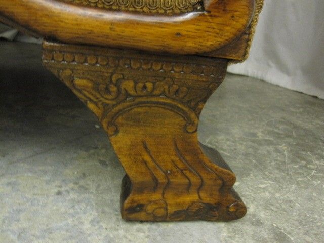 Antique Roman Sofa Couch Adjustable Arm Removable Back  