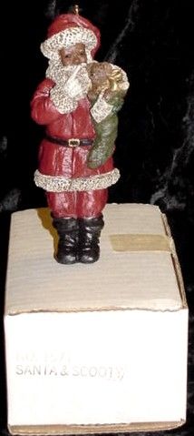 1993 Martha Holcombe Santa & Scooty Ornament M.I.B.  