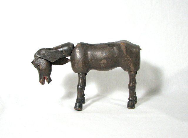 Antique Wood Toy Schoenhut Circus Donkey Circa 1910  