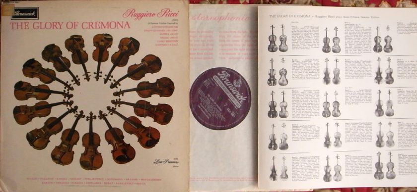 GLORY OF CREMONA Ruggiero Ricci VIOLIN Brunswick SXA 4521  