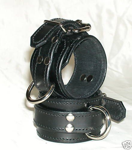 Restraint Restraints Leather Wrist Cuffs HAND MADE USA  
