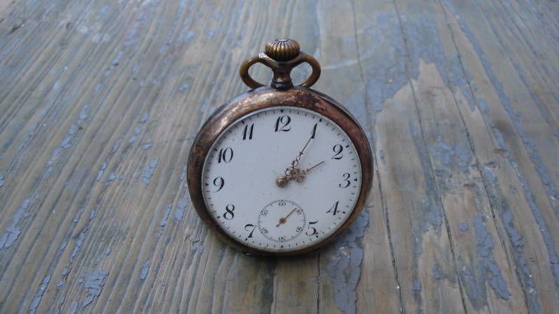 ANCRE 15 RUBIS .800 SILVER LEVEES VISIBLE POCKET WATCH  