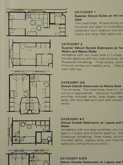 1979 80 Deck Plan Royal Cruise Line m.s. GOLDEN ODYSSEY  