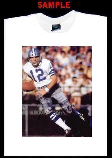 ROGER STAUBACH CUSTOM PHOTO T SHIRT TEE cowboys 1054  