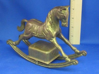 Enesco Solid Brass Musical Rocking Horse  