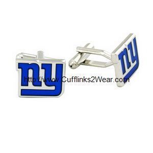 New York Giants NFL Logo Emblem Cufflinks with Box J2x3  