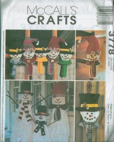 McCalls Christmas Door Porch Greeters Hanger Holiday Decoration Sewing 