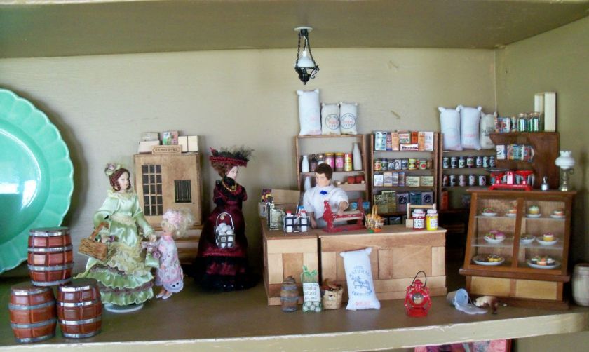   MINIATURE STORE COMPLETE OLD FASHIONED STORE GROCERIES  