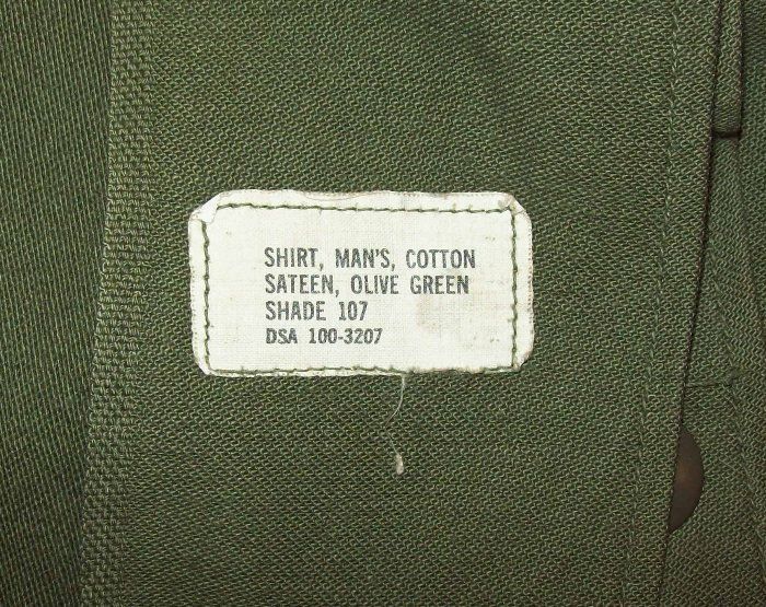 NICE OLD VTG 1960s VIETNAM WAR 15.5 X 31 US ARMY SATEEN MILITARY 