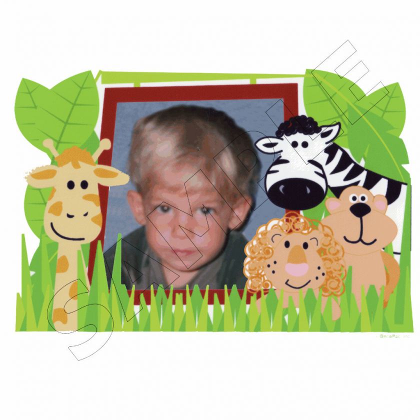 Jungle Animals Frame Edible Photo Cake® Image  