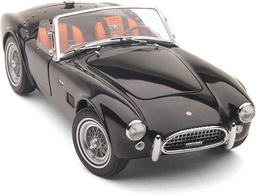 Exoto 1/18 1963 Exoto AC Cobra Roadster Black on Saddle 289 c.i. V8 