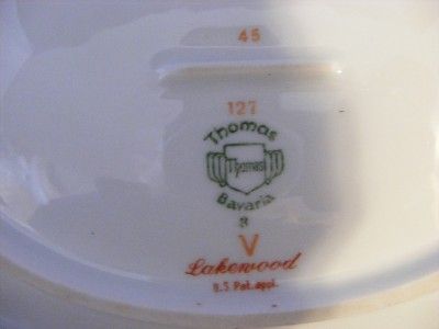 Serving Bowl Oval Thomas Bavaria Lakewood Fine China Gold Trim  