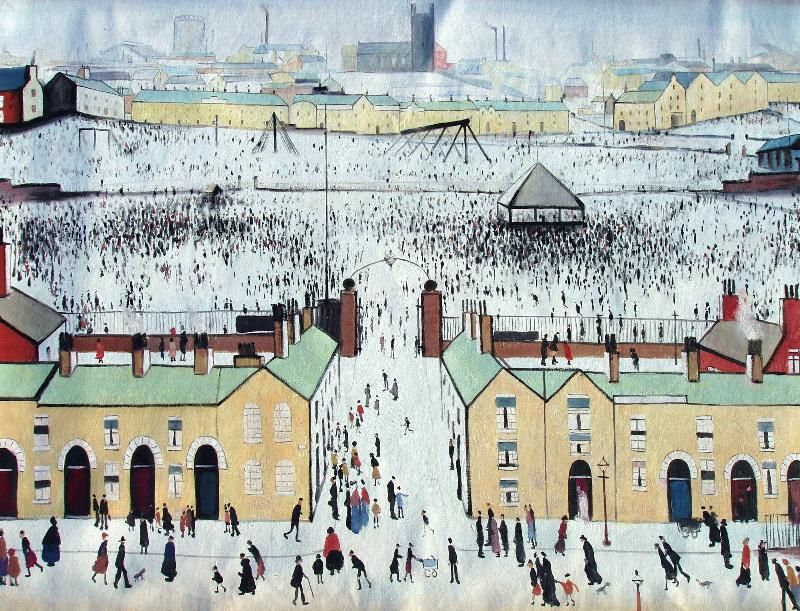 Britain at Play, L.S. Lowry, Repo, in oil, 44x34  