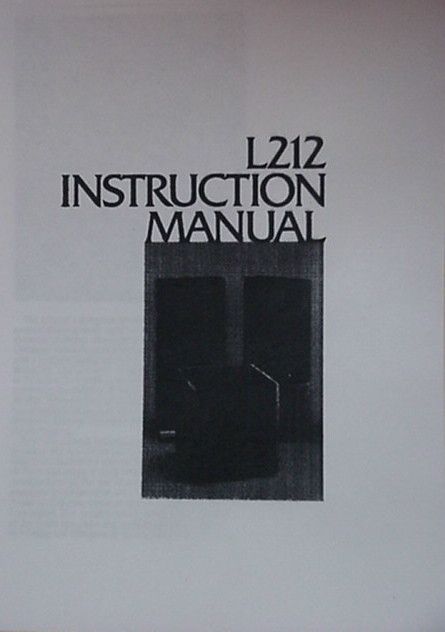 JBL L212 SPEAKER MANUAL PACKAGE 40 pages  