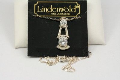 Lindenwold Costume Jewelry 16 Silverplated CZ Necklace  