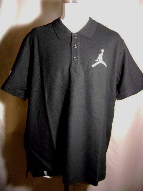 404399 010 New JORDAN POLO BLACK/GREY retails $50  